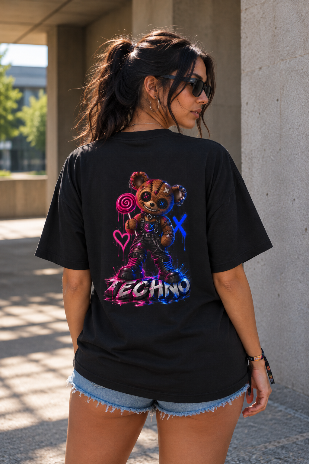 Techno Teddy Oversized Tee