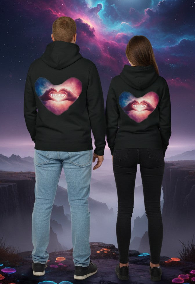 Techno Heart Hoodie — Electronic Music Festival Pullover