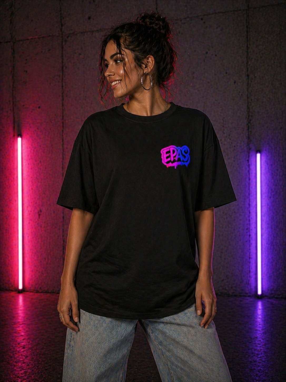 Graphic Tee — "Don't Give a F*** What People Say" Oversized Streetwear