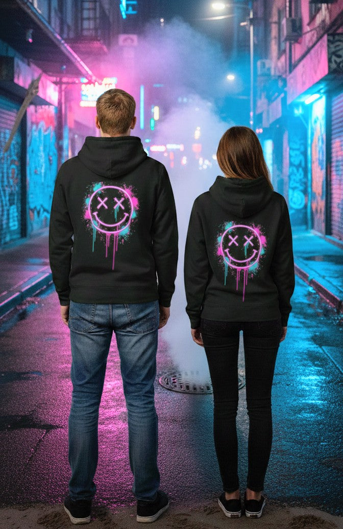 Graffiti Drip Smiley Hoodie