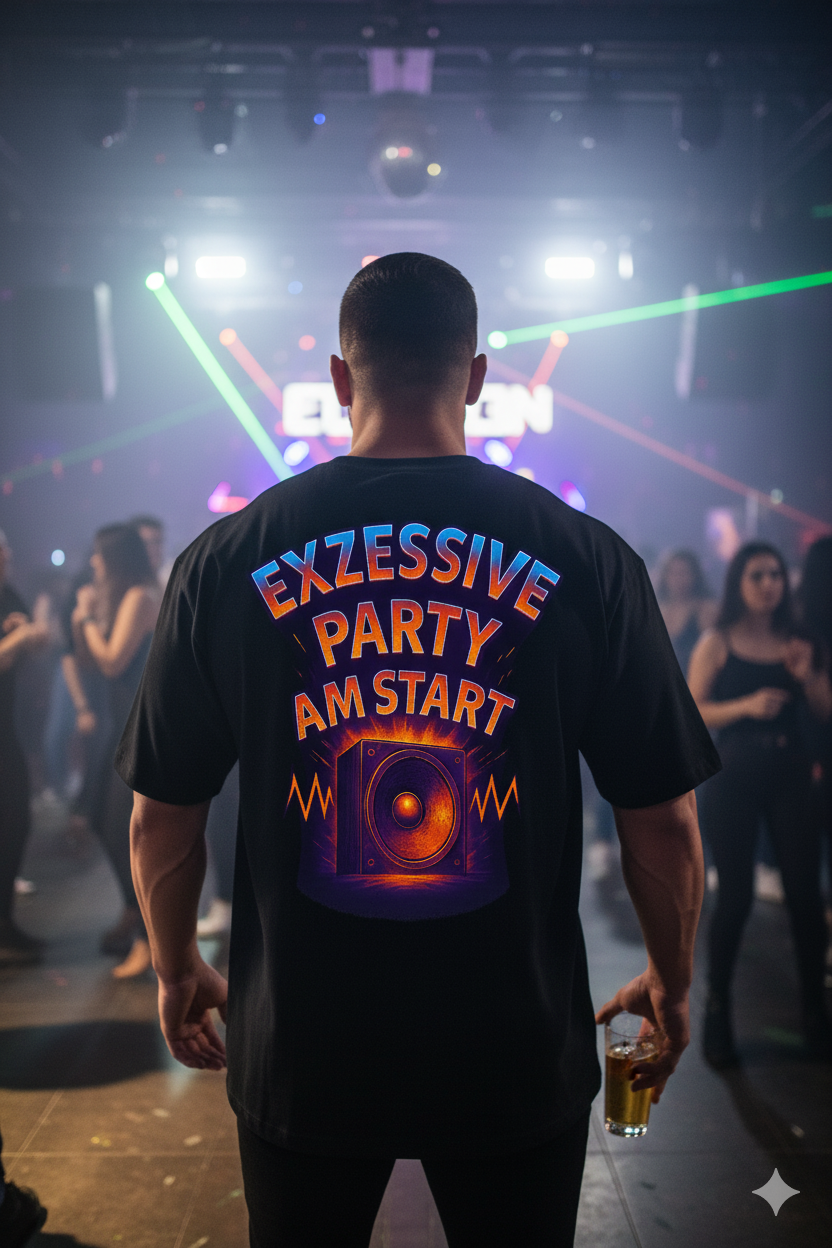 Trendy Rave Oversized Tee - EPAS Ravewear, Party Apparel, Festival Shirt, Unisex Graphic Tee, Dance Event Outfit