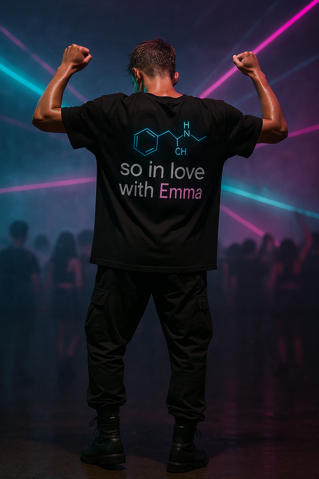 Unisex Heavy Oversize Tee - Ravewear, Casual Streetwear, Love Chemistry Tee, Gift for Couples, Fun Graphic T-Shirt