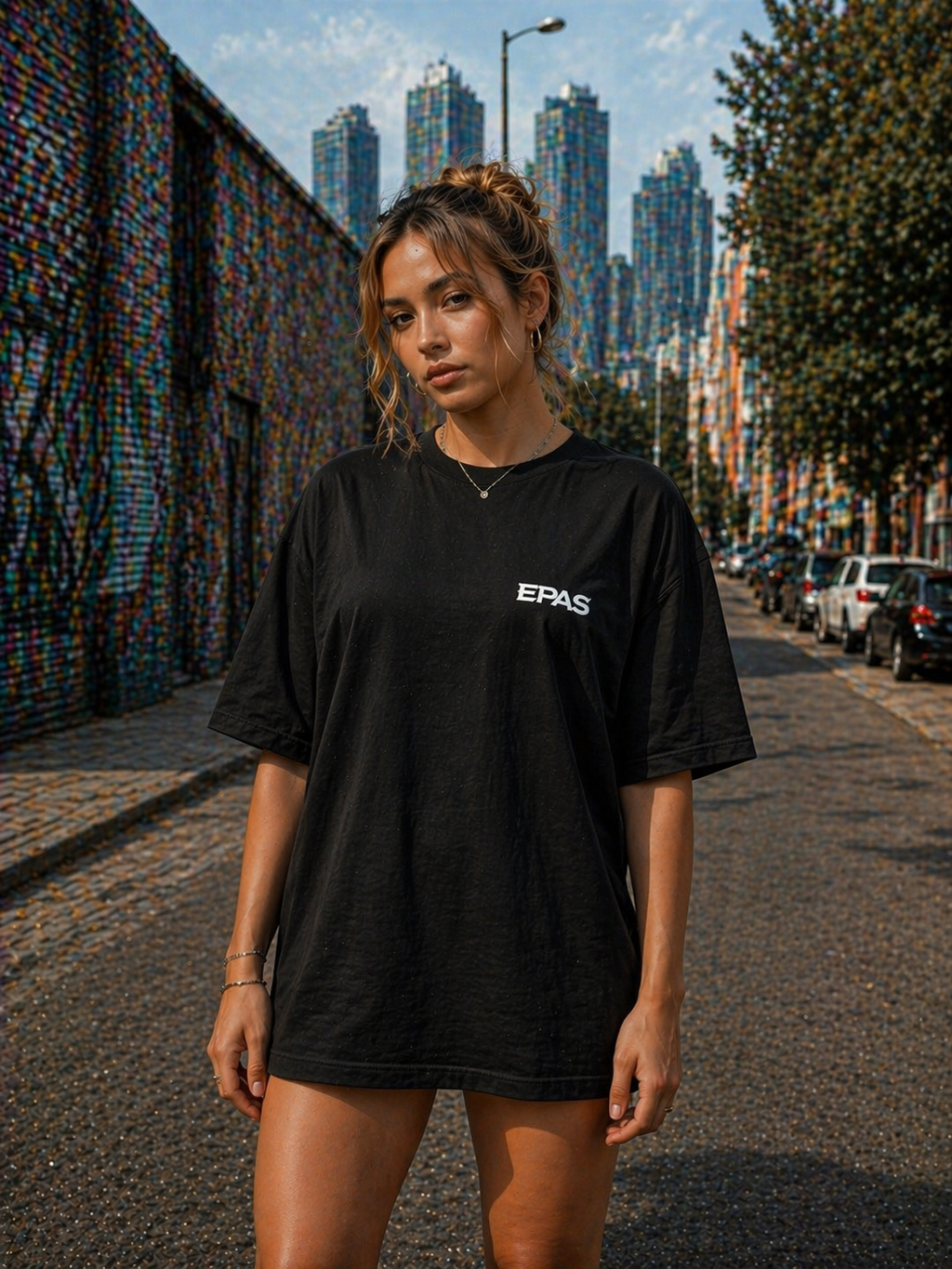 Techno Heart Oversized Tee