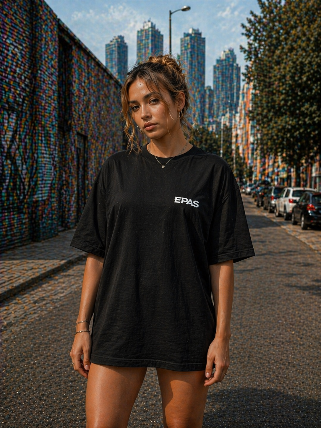 Techno Heart Oversized Tee