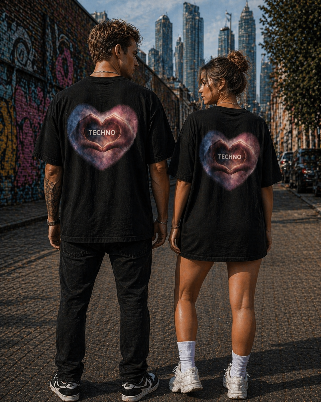 Techno Heart Oversized Tee