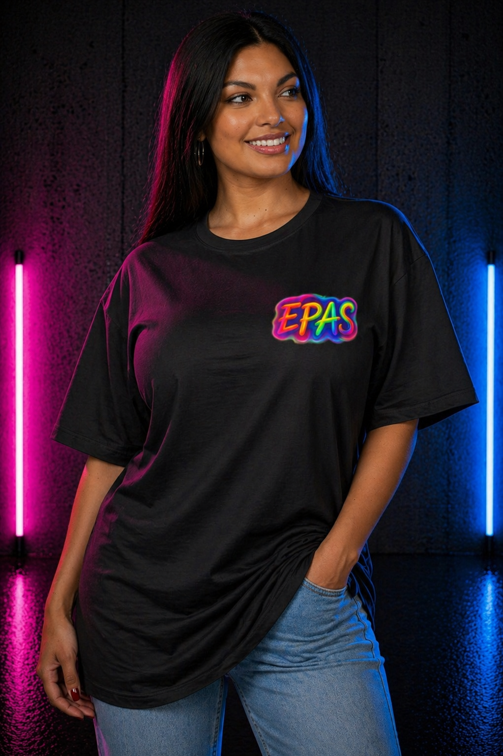 EPAS Rave Graphic Tee — Psychedelic Mushroom Oversized T-Shirt