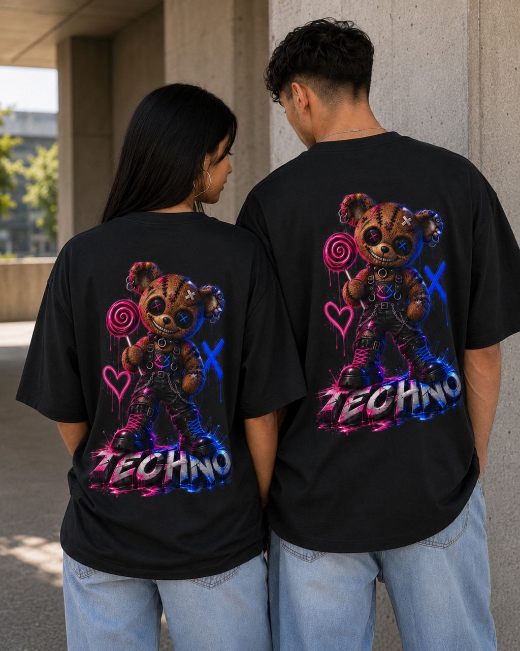 Techno Teddy Oversized Tee