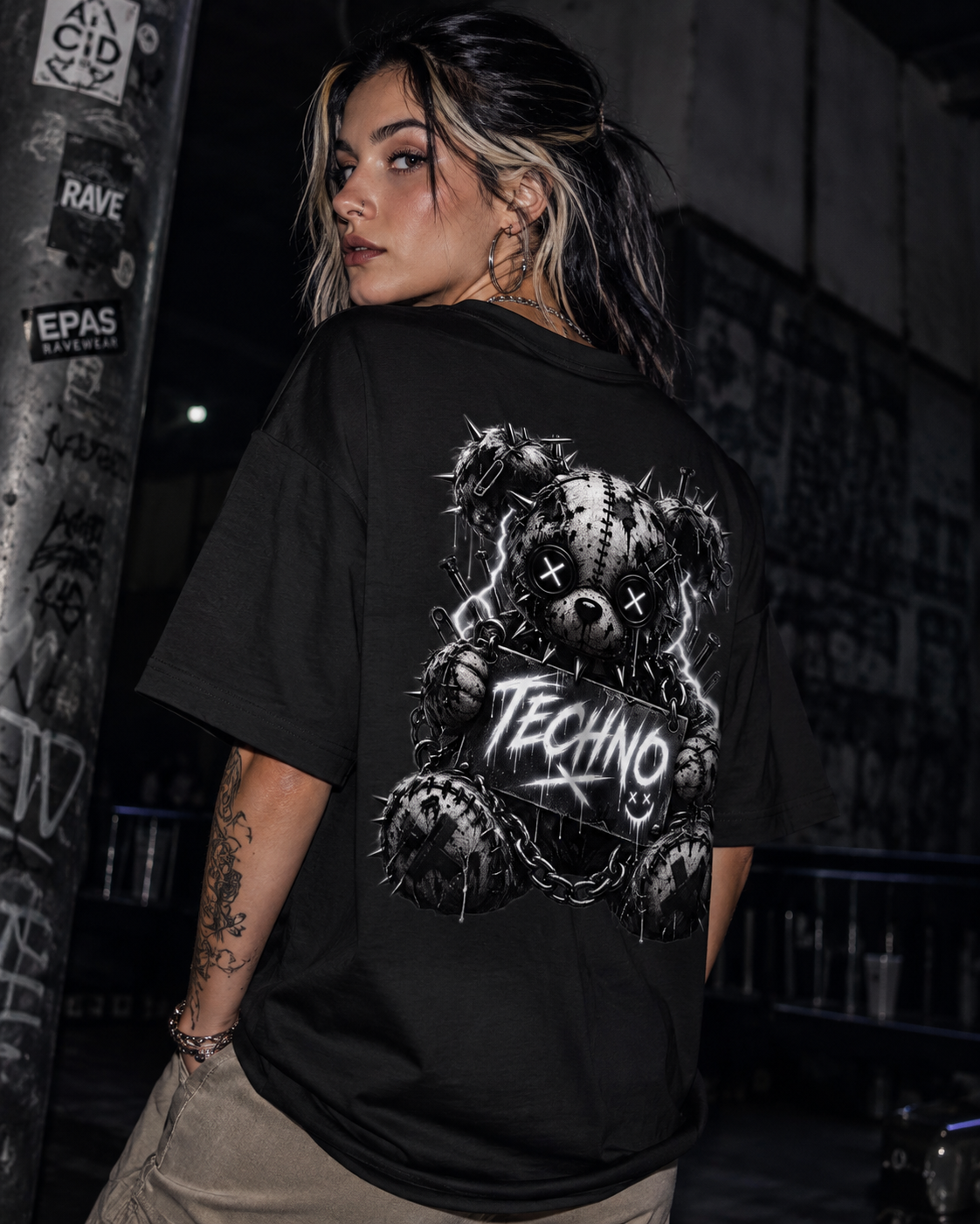Techno Voodoo Bear Tee