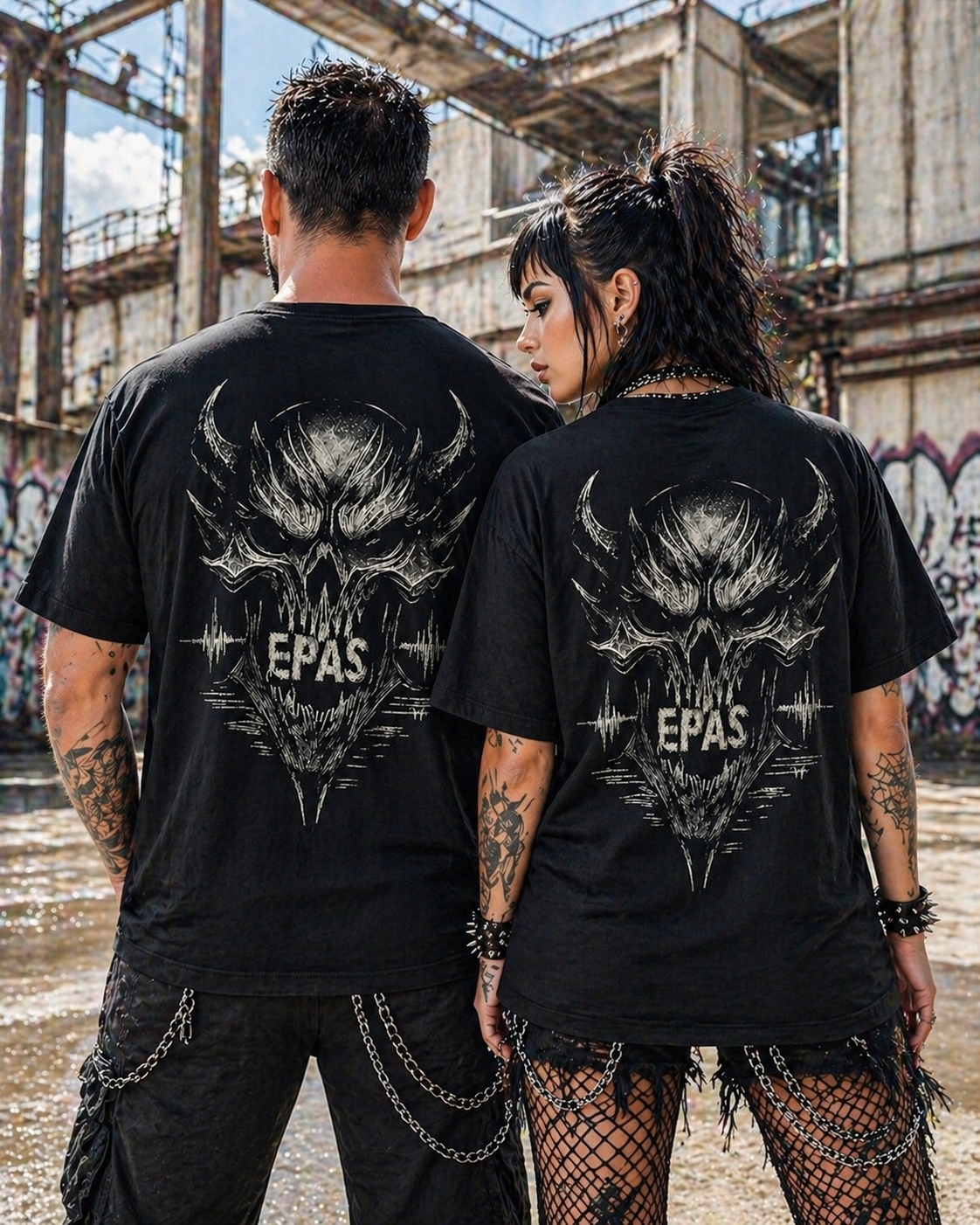 Graphic Tee — EPAS Demon Skull Oversized T‑Shirt