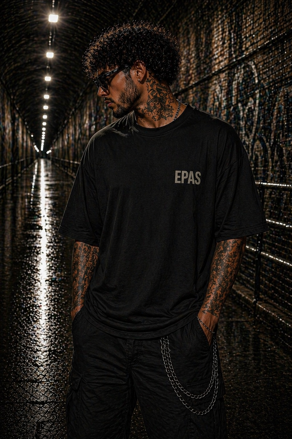 EPAS Graphic Tee — Oversized White T‑Shirt with Bold Back Print