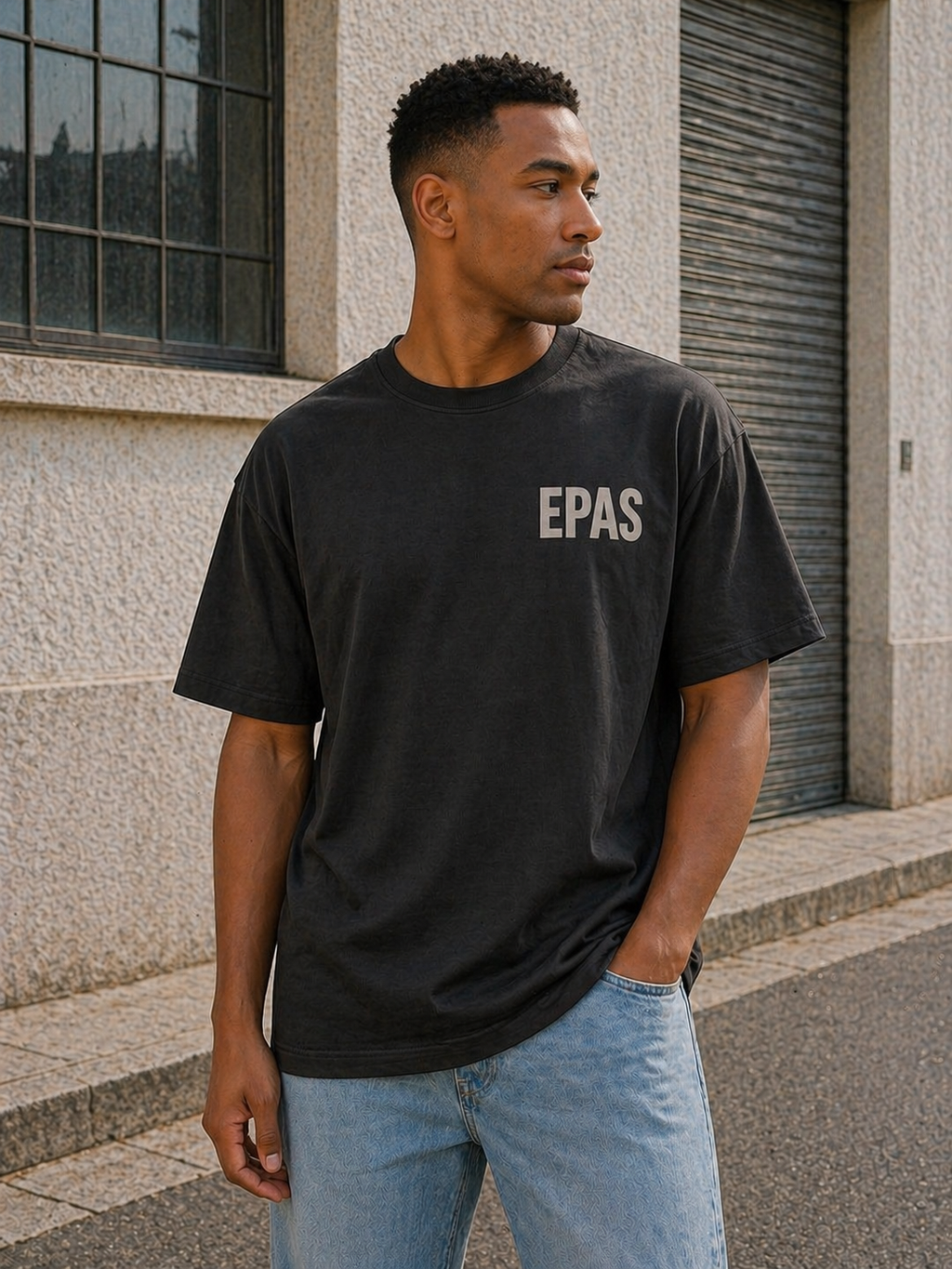 Techno Middle Finger Tee — EPAS Graphic Oversized T-Shirt