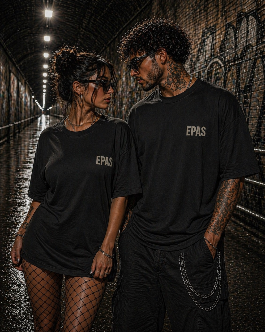EPAS Graphic Tee — Oversized White T‑Shirt with Bold Back Print