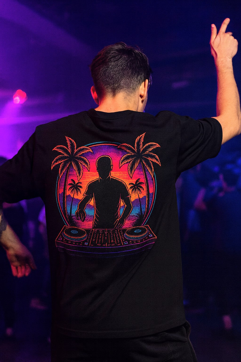 Vibrant Rave T-Shirt, Unisex Heavy Oversize Tee, Festival Wear, Music Lover Gift, Colorful Summer Top, EDM Apparel, Party Shirt